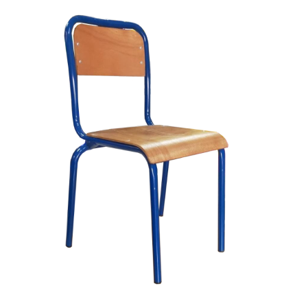 Chaise semi-métallique grand modèle Dossier